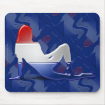 Dutch Girl Silhouette Flag Mousepad