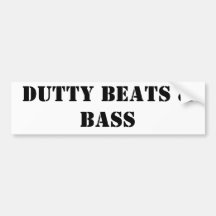 Dutty slaat & Baarzen Bumpersticker