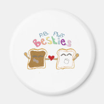 duvet de beurre d'arachide de besties aimant pour réfrigérateur