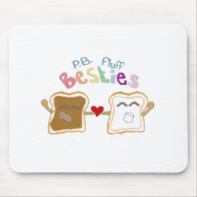 duvet de beurre d'arachide de besties tapis de souris