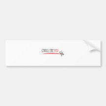 Dwars-de-rood-lijn Bumperstickers