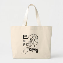 e est pour earwig.jpg sac en toile
