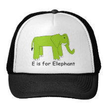 E est pour l'éléphant casquettes de camionneur