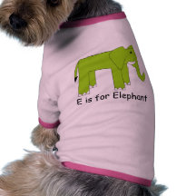E est pour l'éléphant vêtement pour chien