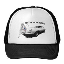 E-type pointe avec la fille chaude de chat casquette de camionneur