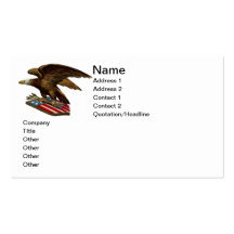 Eagle avec des flèches sur le bouclier carte de visite