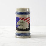 Eagle chauve et drapeau américain tasses à café