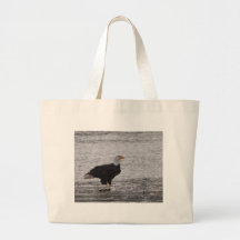 Eagle chauve sur le saumon sac fourre-tout