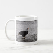 Eagle chauve sur le saumon tasse à café