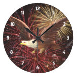 Eagle et horloge de feux d'artifice