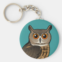 Eagle-Hibou eurasien Porte-clefs