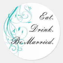 Eat.Drink.Be Gehuwde Sticker