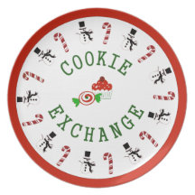 Échange de biscuit de Noël Assiettes Pour Soirée