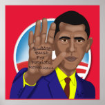 Échanges d'Obama de télésouffleur Affiche