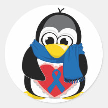 Écharpe de pingouin de ruban bleu adhésifs