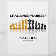 Échecs de jeu du défi vous-même prospectus personnalisés