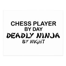 Échecs Ninja mortel par nuit Cartes Postales