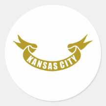 echt-band-Kansas-stad Ronde Stickers