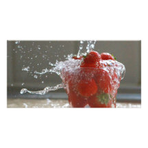 Éclaboussure Photocard de fraise Modèle Pour Photocarte