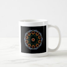 Éclaircissement au néon de champignon tasses à café