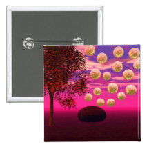 Éclat de joie - inspiration abstraite de magenta e badge avec épingle