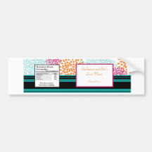 Éclat floral d'automne d'étiquette de bouteille d' autocollant pour voiture