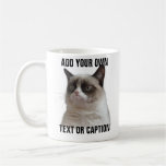 Éclat grincheux de chat - ajoutez votre propre tex tasse à café
