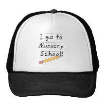 École maternelle rayée de papier et de crayon casquette de camionneur