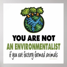 Écologiste = végétalien, végétarien posters