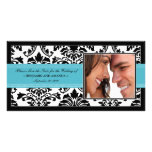 Économie-le-Date élégante Photocard de damassé : a Cartes Avec Photo