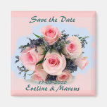 Économies de bouquet de roses l'aimant de date