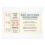 Économies de Mitzvah de barre d'étoile de sports l Carton D'invitation