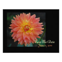 Économies de plaisir de dahlia les cartes de date invitation
