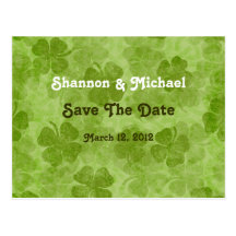 Économies de shamrock la carte postale de date