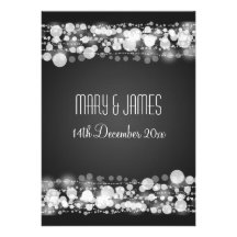 Économies élégantes de mariage le noir pointillé p cartons d'invitation