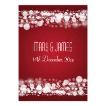Économies élégantes de mariage le rouge pointillé  faire-parts