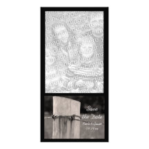 Économies rurales de mariage campagnard de courrie cartes de vœux avec photo