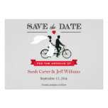 Économies tandem de bicyclette les cartes de date cartons d'invitation