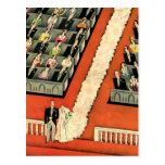 Économies vintages de mariage les nouveaux mariés  carte postale