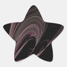 Écoulements de rose de fractale sticker en étoile