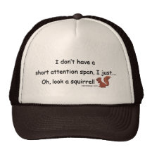 Écureuil court de durée d'attention casquette de camionneur
