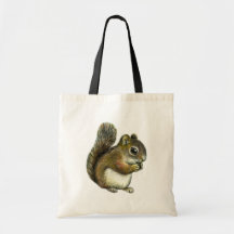 Écureuil de bébé sacs en toile