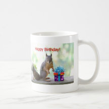 Écureuil de joyeux anniversaire mug