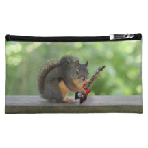 Écureuil jouant la guitare électrique trousse à maquillage