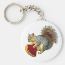 Écureuil Valentine Keychain Porte-clefs