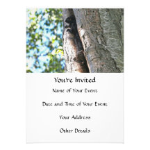 Écureuils mignons de bébé invitations personnalisables