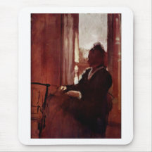 Edgar Degas - carton d'huile de la fenêtre 1875-78 Tapis De Souris