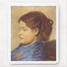 Edgar Degas - Mme 1869 de portrait Dobigny Woman G Tapis De Souris