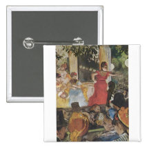 Edgar Degas - robe 1876-77 rouge de femme de conce Badge Avec Épingle