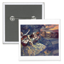 Edgar Degas - toile 1899 de ballet de quatre danse Pin's Avec Agrafe